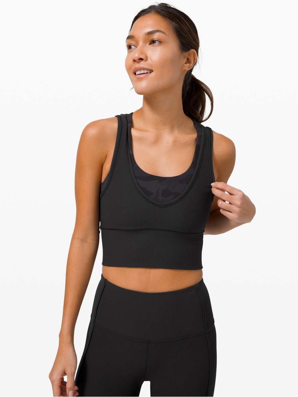 Lululemon Reversible Power Pivot Sports Bra Cropped Yoga Pilates Gym Tank Top